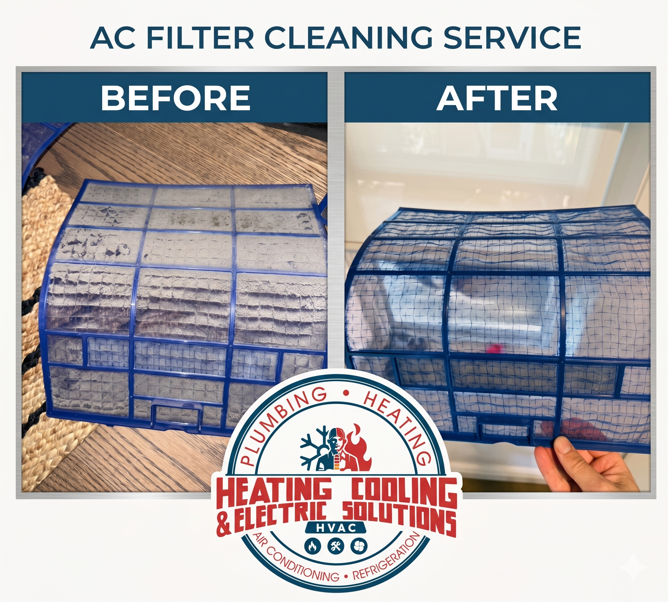 ac filter cleanign service before and after